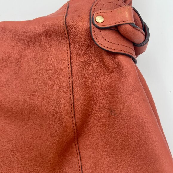 See by Chloé Cognac Leather Shoulder Bag with Removable Coin Pouch - Picture 7 of 11